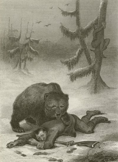 El oso y los dos compañeros de after Tony Johannot