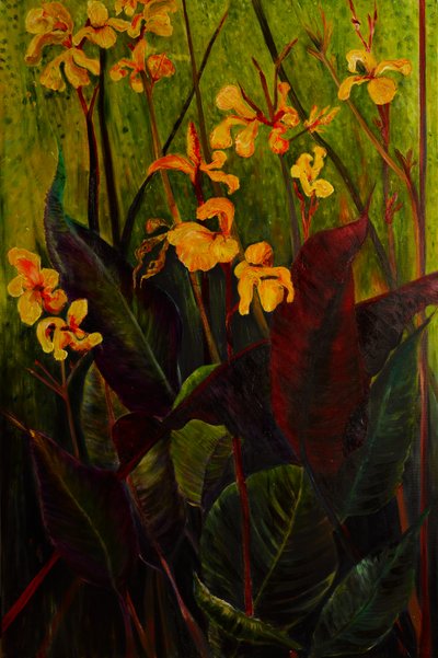 Canna Lily, 2017 (óleo sobre lienzo) de jocasta shakespeare