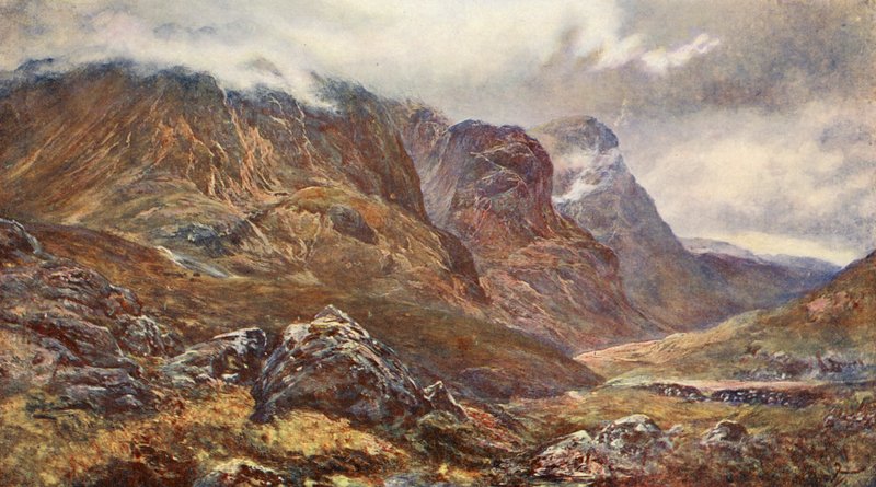 "Las tres hermanas", Glencoe (litografía en color) de (after) English photographer