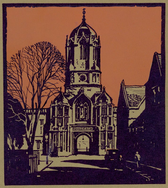 Tom Tower, Christ Church (xilografía) de (after) English photographer