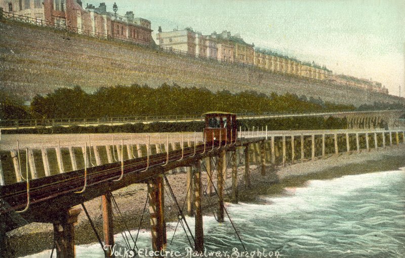 Volks Electric Railway, Brighton (foto en color) de (after) English photographer