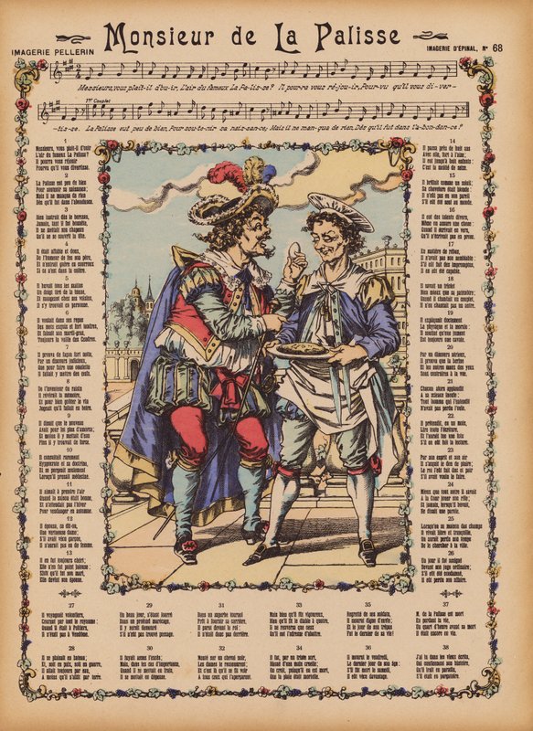 Monsieur de la Palisse (grabado coloreado) de (after) French School