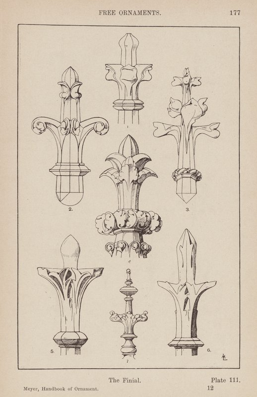 Adornos: Ornamentos libres, El remate (grabado) de (after) German School