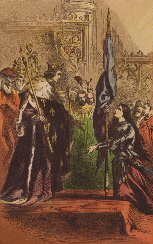 Juana de Arco dirigiéndose al Rey de English School