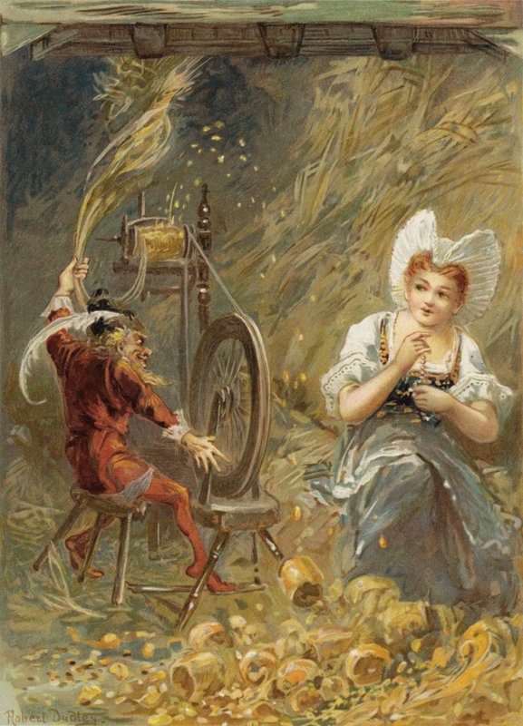 Rumpelstiltskin hilando de English School