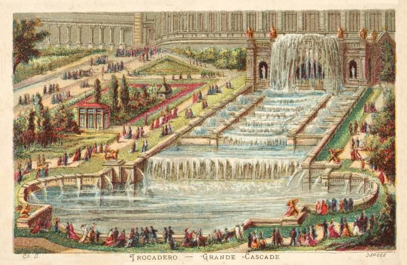 Gran cascada, Palacio de Trocadero, París de French School