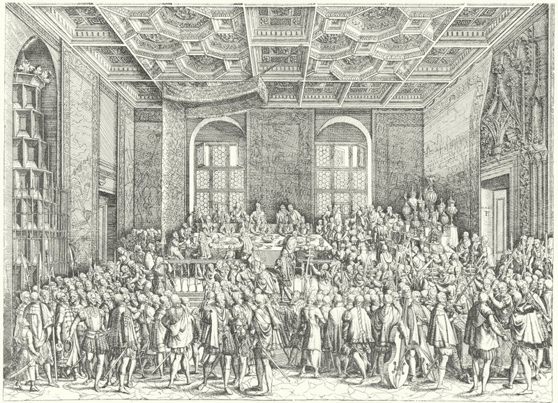 Banquete para Fernando I, Emperador del Sacro Imperio Romano de German School