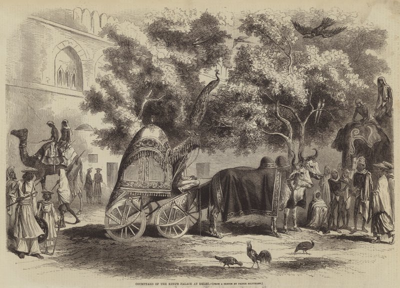 Patio del Palacio de los Reyes en Delhi de after A. Soltykoff