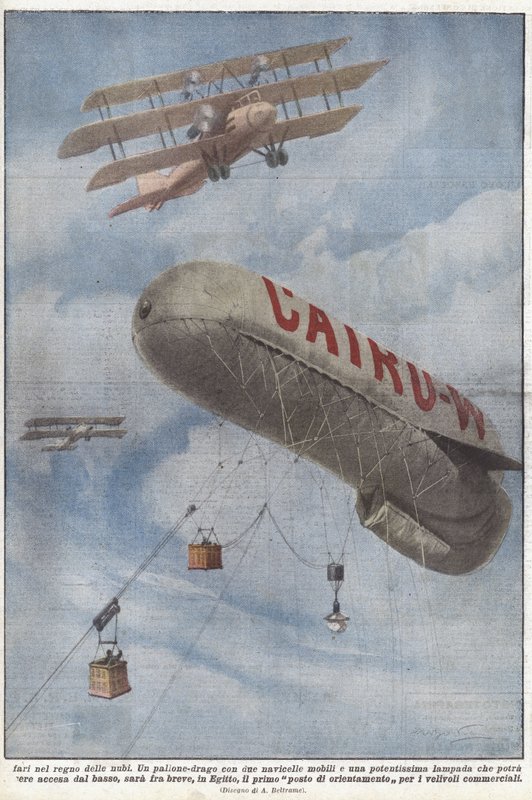 Los faros en el reino de las nubes de Achille Beltrame