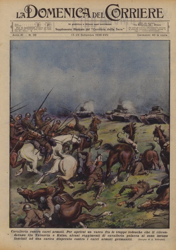 Caballería contra tanques de Achille Beltrame