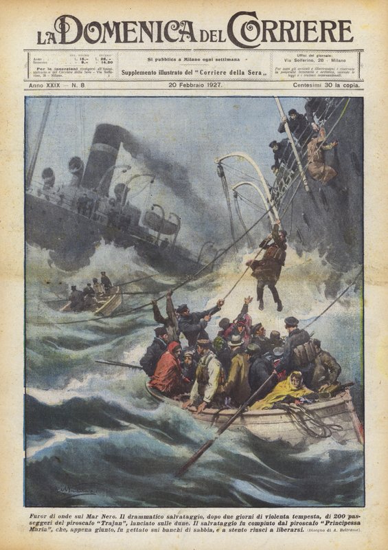 Furia de olas en el Mar Negro de Achille Beltrame