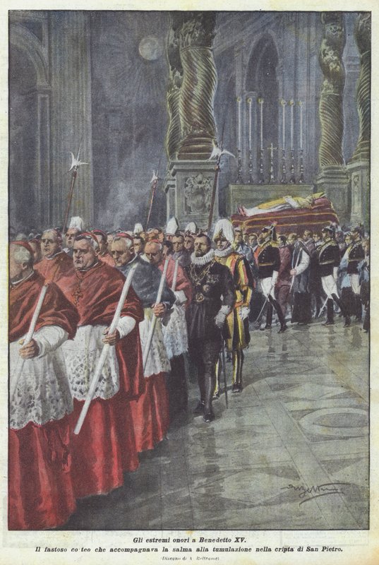 Los últimos honores a Benedicto XV de Achille Beltrame