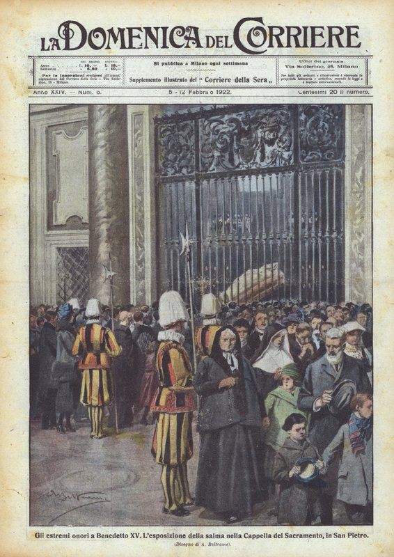 Los últimos honores a Benedicto XV de Achille Beltrame