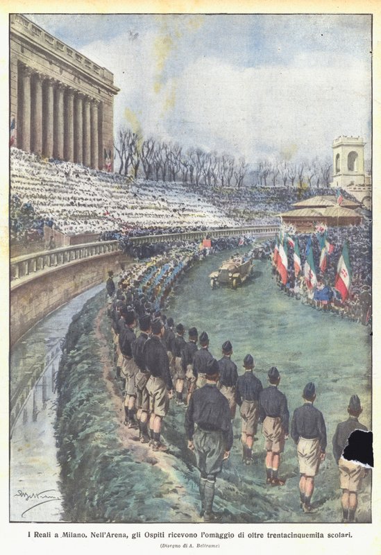 Los Reales en Milán de Achille Beltrame