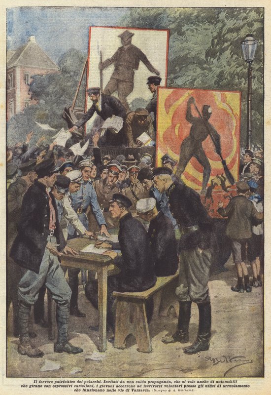 El fervor patriótico de los polacos de Achille Beltrame