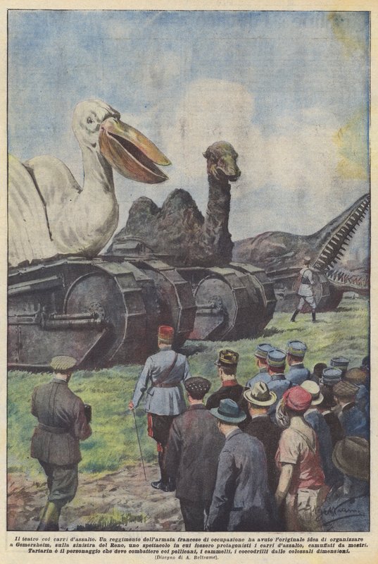 El teatro con carros de asalto de Achille Beltrame