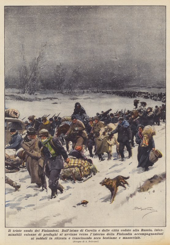El triste éxodo de los finlandeses de Achille Beltrame