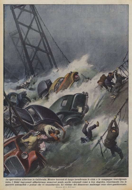 La espantosa inundación en California de Achille Beltrame