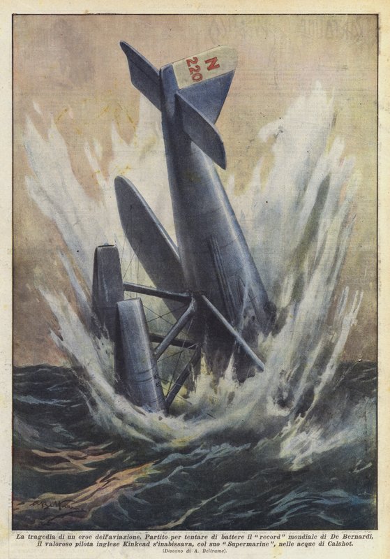 La tragedia de un héroe de la aviación de Achille Beltrame