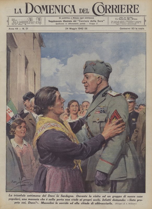 La triunfal semana del Duce en Cerdeña de Achille Beltrame