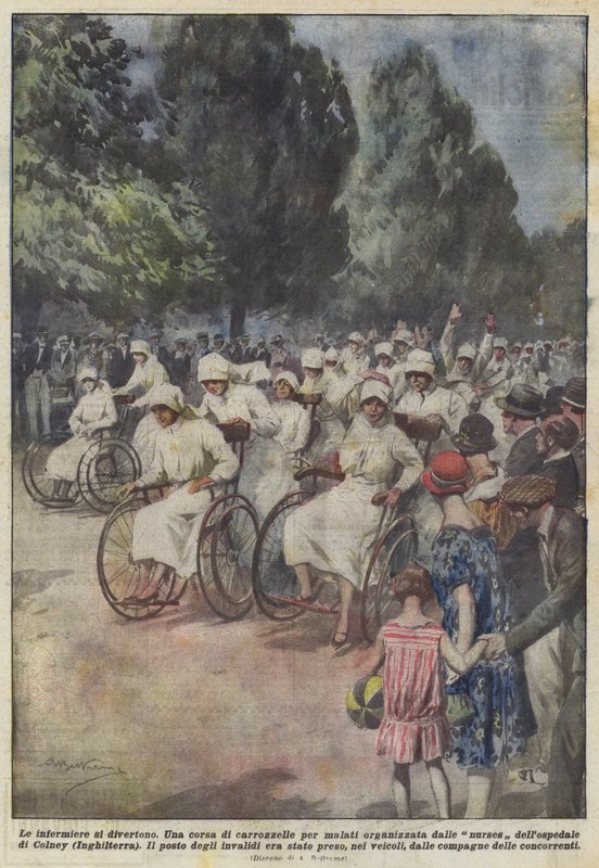 Las enfermeras se divierten de Achille Beltrame