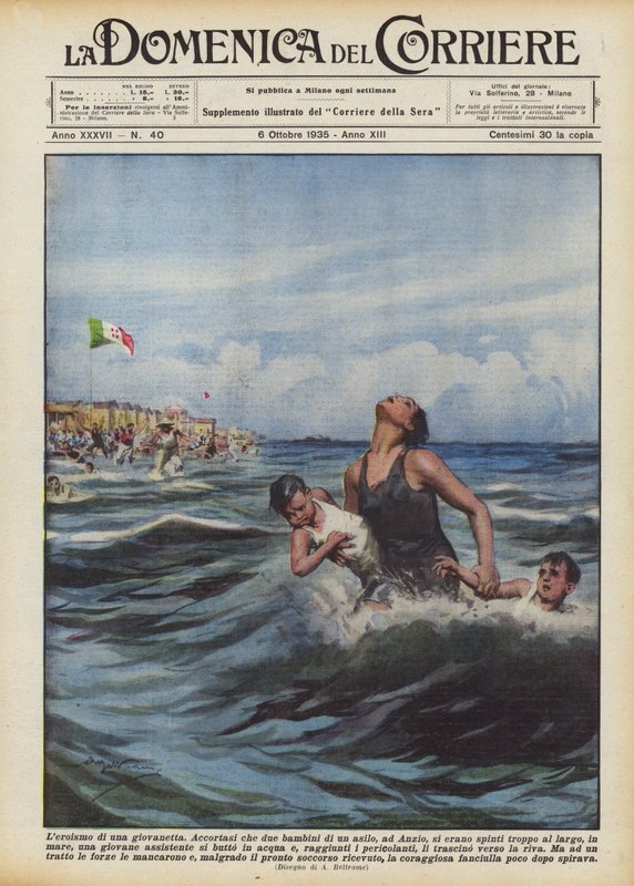 El heroísmo de una jovencita de Achille Beltrame