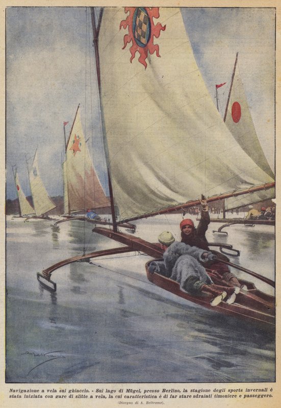 Navegación a vela sobre hielo de Achille Beltrame