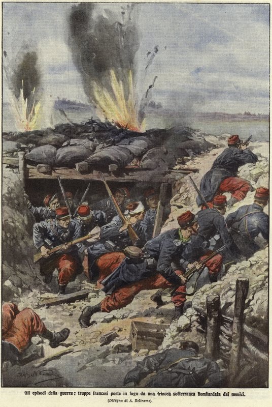 Los eventos de la guerra de Achille Beltrame