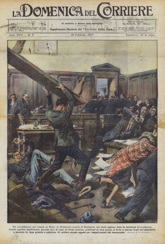 Un energúmeno en el templo de Temis de Achille Beltrame