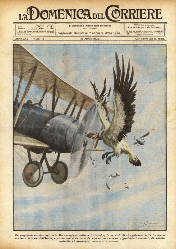 Un singular enfrentamiento en el cielo de Achille Beltrame
