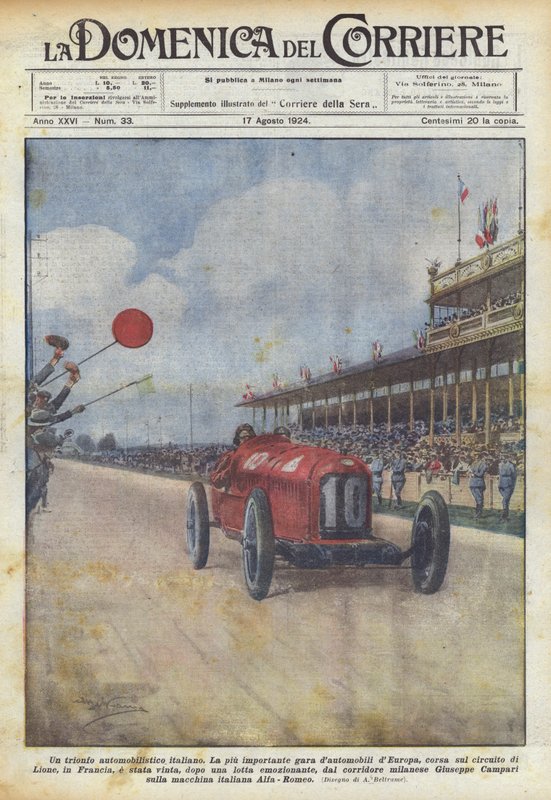 Un triunfo automovilístico italiano de Achille Beltrame