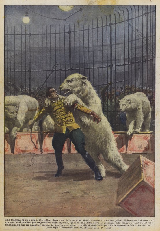 Una tragedia en un circo de Bruselas de Achille Beltrame