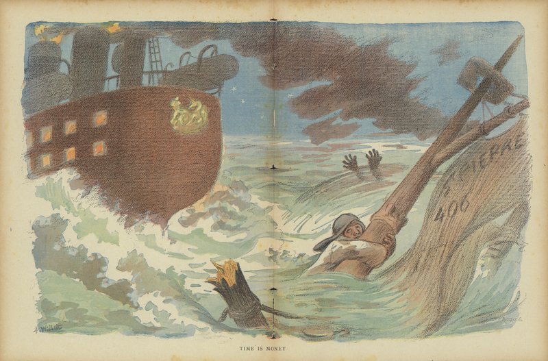 Ilustración para Le Rire de Adolphe Leon Willette
