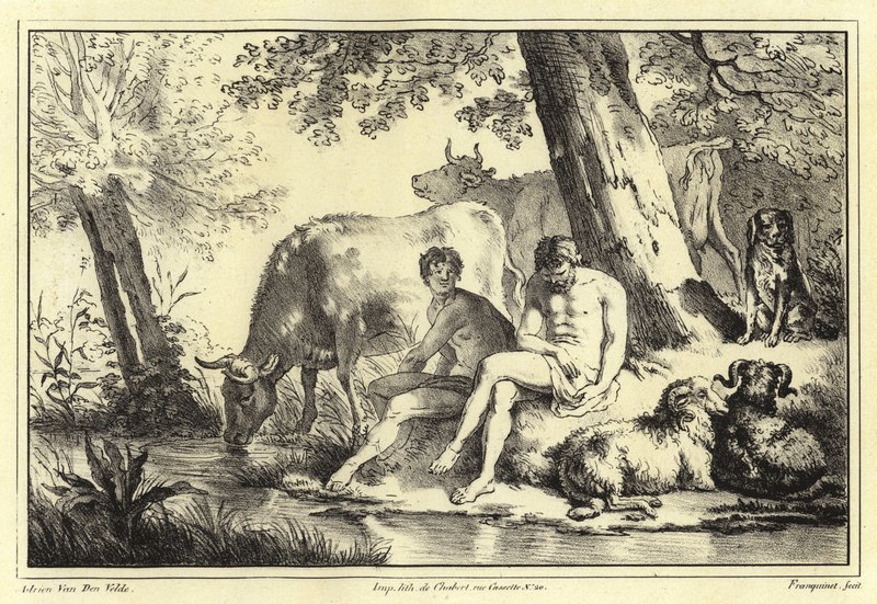 Escena en la orilla del río de Adriaen van de Velde