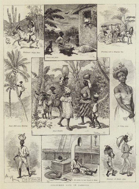 Vida colorida en Jamaica de Adrien Emmanuel Marie