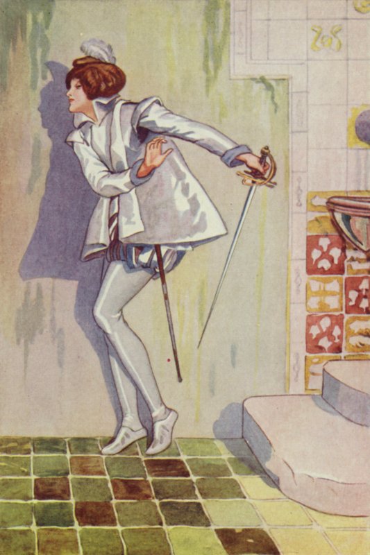 Shakespeare: Noche de Reyes (litografía en color) de Albert Edward Jackson