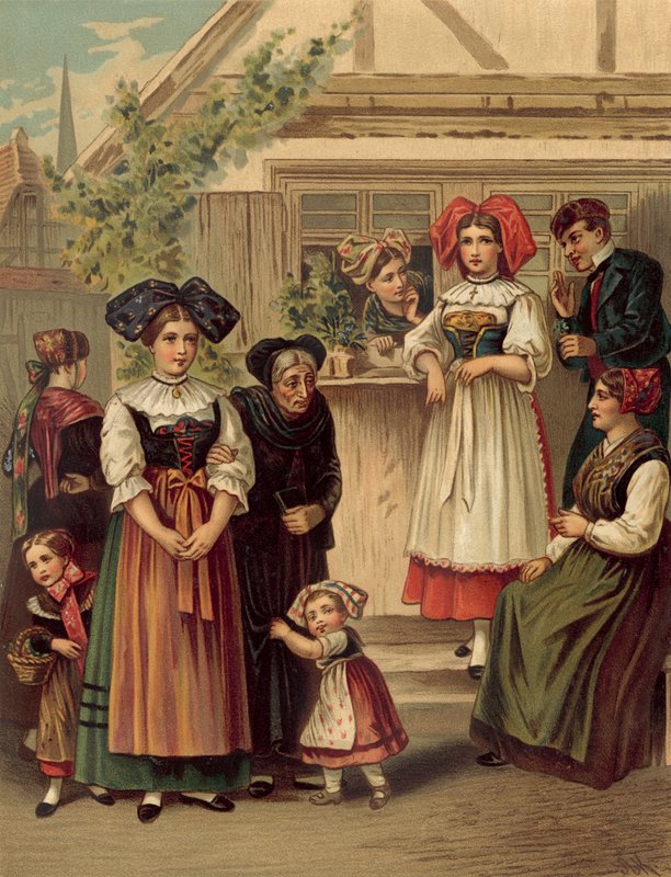 Traje alemán, Elsass Um Strassburg de Albert Kretschmer