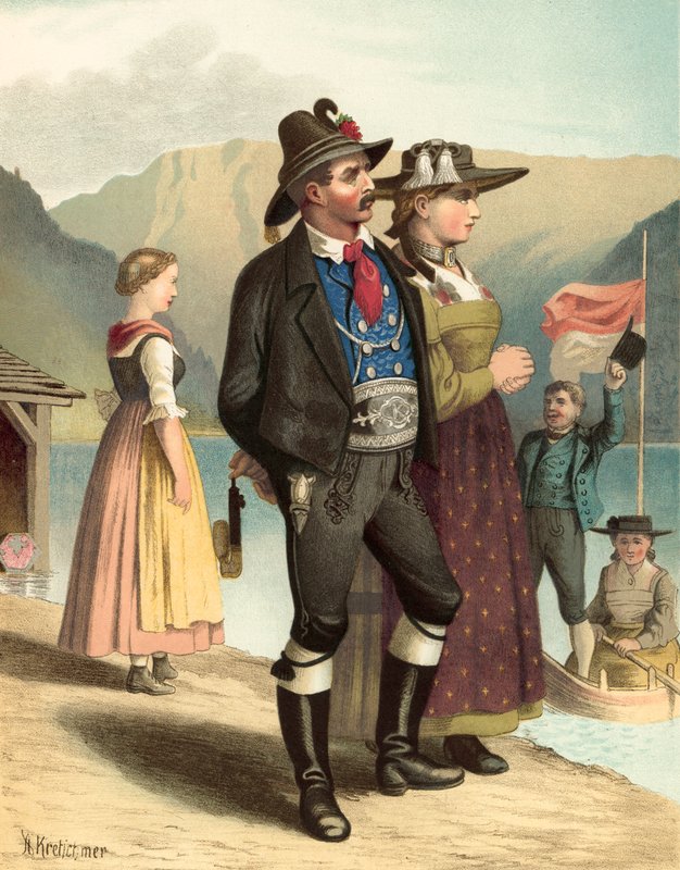 Traje alemán, Tirol, Achenkirch de Albert Kretschmer