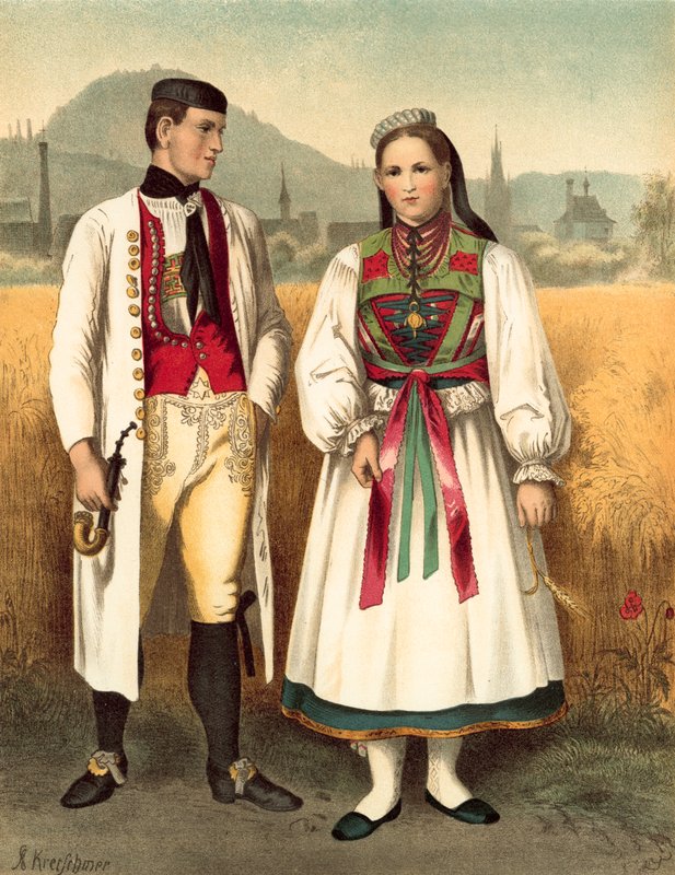 Traje alemán, Wurtemberg Betzingen de Albert Kretschmer