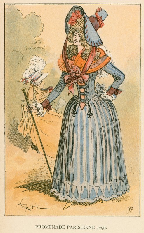 Promenade Parisienne 1790 de Albert Robida