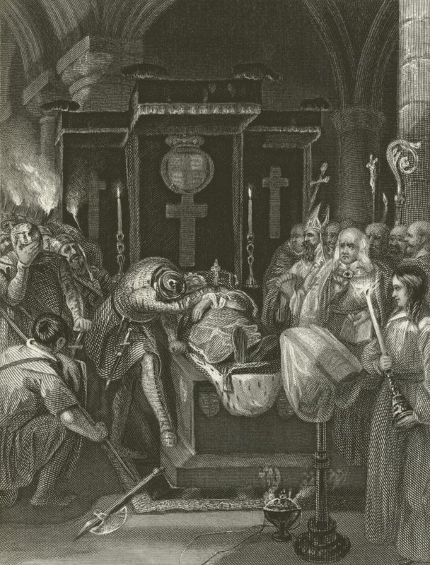 Corazón de León, en el féretro de su padre de Alexander Chisholm