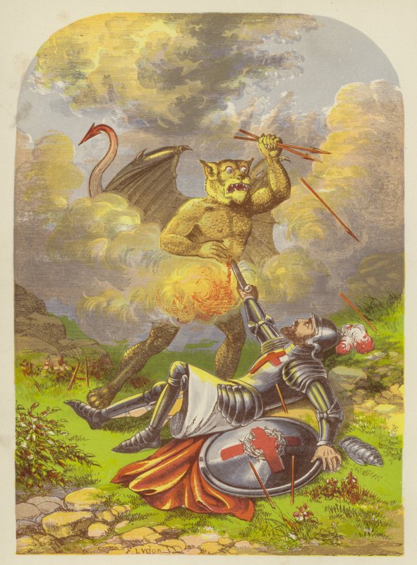 La lucha de Cristiano con Apollyon de Alexander Francis Lydon