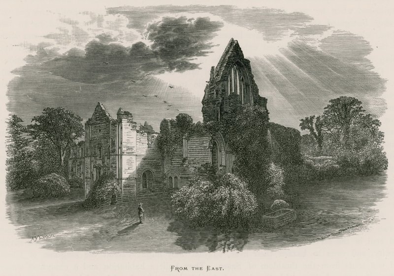 Abadía de Dryburgh, desde el Este de Alexander Francis Lydon