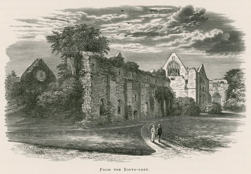Abadía de Dryburgh, desde el sureste de Alexander Francis Lydon