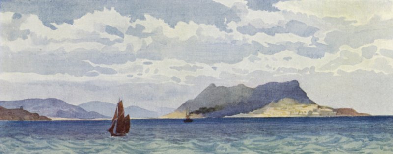 Gibraltar desde el oeste de Alexander Henry Hallam Murray