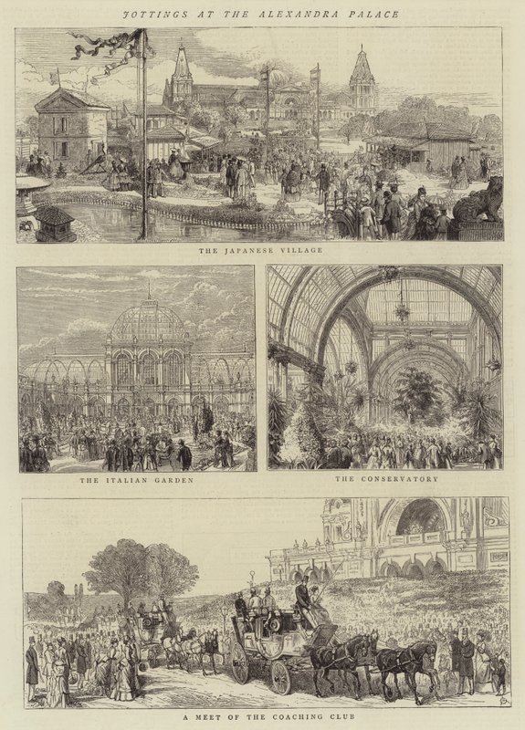 Jottings en el Alexandra Palace de Alfred Chantrey Corbould