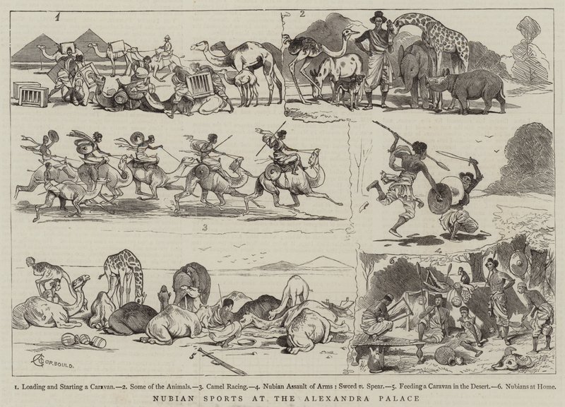 Deportes nubios en el Alexandra Palace de Alfred Chantrey Corbould