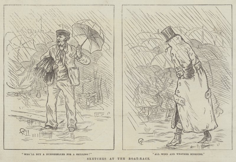 Bocetos en la regata de Alfred Crowquill
