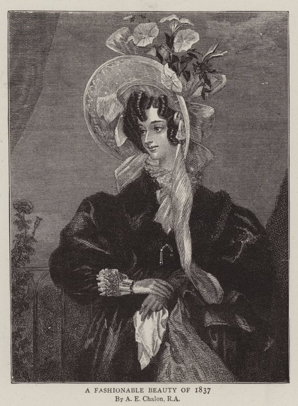 Una belleza de moda de 1837 de Alfred Edward Chalon