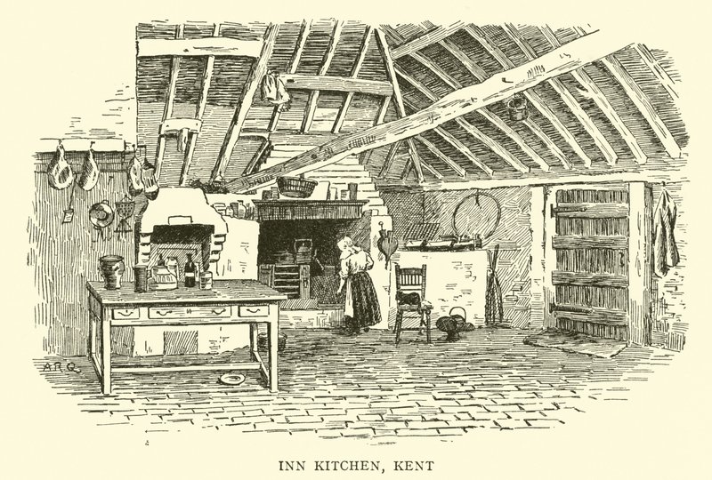 Cocina de posada, Kent de Alfred Robert Quinton